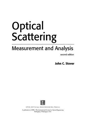 Optical scattering : measurement and analysis