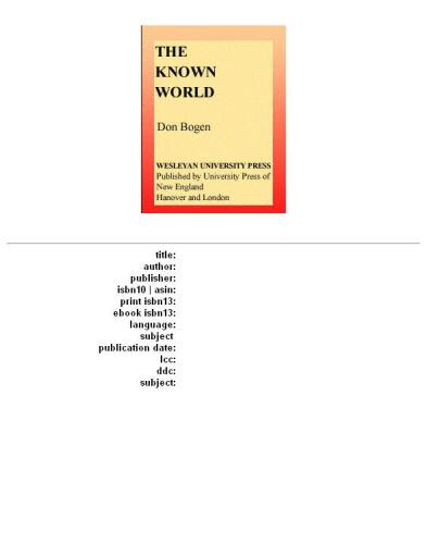 The Known World