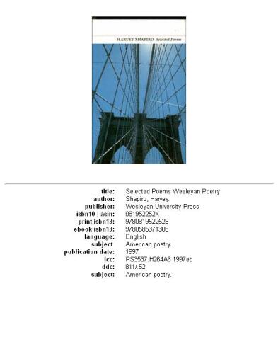 Selected poems
