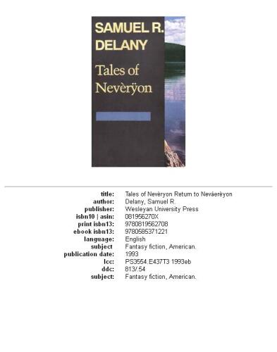Tales of Nevèrÿon