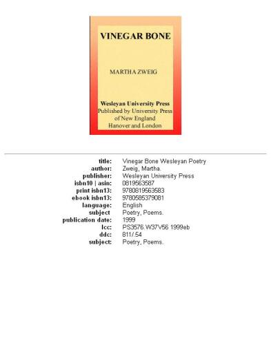 Vinegar bone