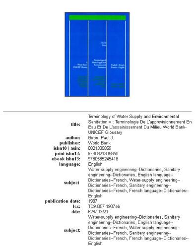 Terminology of water supply and environmental sanitation