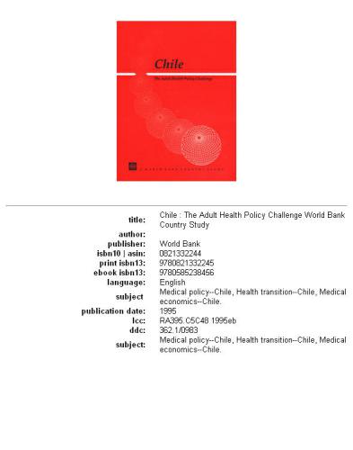 Chile: the adult health policy challenge