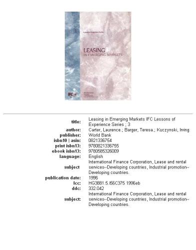 Leasing in emerging markets