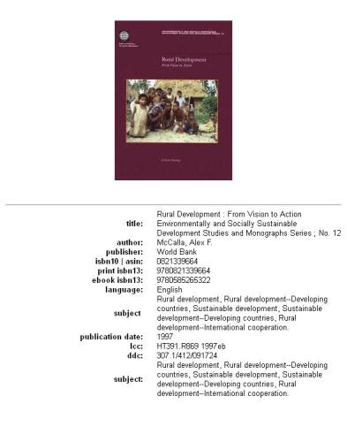 Rural development: from vision to action