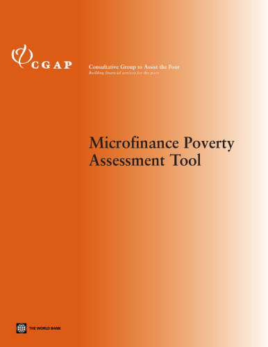 Microfinance Poverty Assessment Tool (Technical Tool Series, No. 5.)
