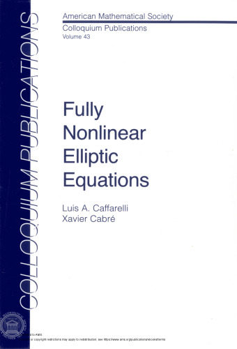 Fully Nonlinear Elliptic Equations