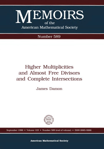 Higher Multiplicities and Almost Free Divisors and Complete Intersections