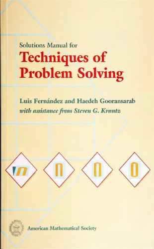 Solutions manual for Techniques of problem solving