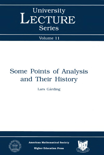 Some points of analysis and their history