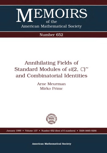 Annihilating Fields of Standard Modules of Sl(2, C) and Combinatorial Identities