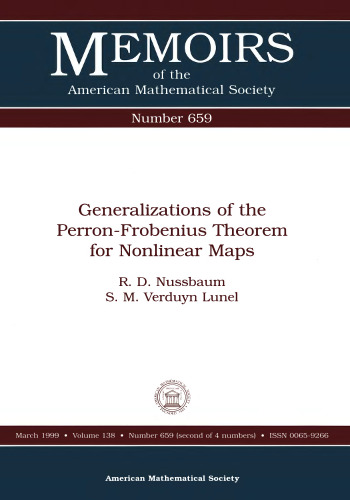 Generalizations of the Perron-Frobenius Theorem for Nonlinear Maps