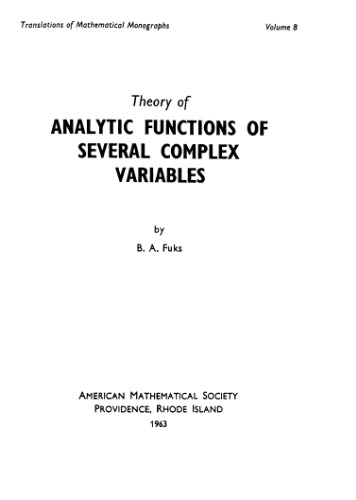 Introduction to the theory of analytic functions of several complex variables