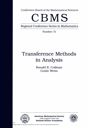Transference Methods in Analysis
