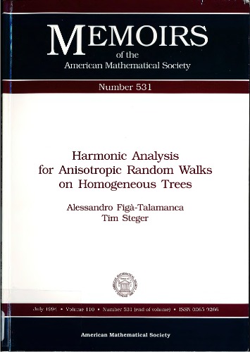 Harmonic Analysis for Anisotropic Random Walks on Homogeneous Trees