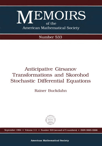 Anticipative Girsanov Transformations and Skorohod Stochastic Differential Equations