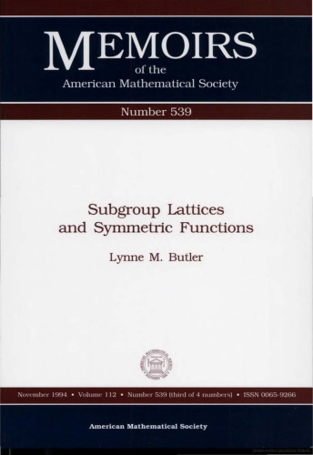 Subgroup Lattices and Symmetric Functions