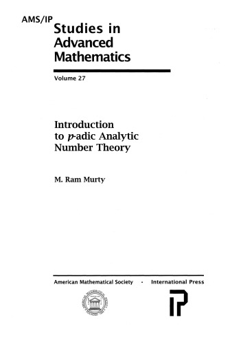 Introduction to p-adic Analytic Number Theory