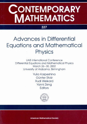Advances in Differential Equations and Mathematical Physics