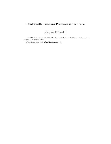 Conformally Invariant Processes in the Plane
