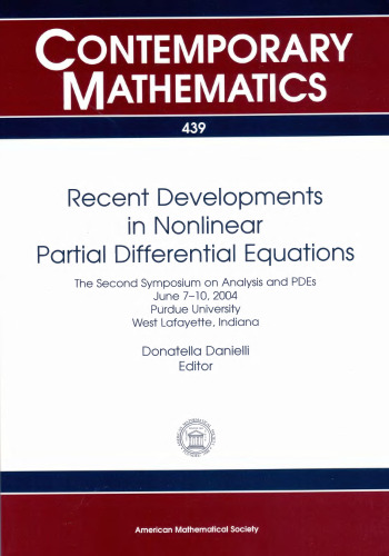 Recent Developments in Nonlinear Partial Differential Equations