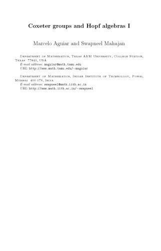 Coxeter Groups and Hopf Algebras