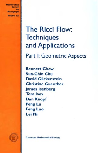 The Ricci flow. Techniques and applications 1 Geometric aspects