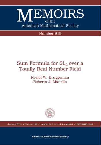 Sum Formula for SL2 over a Totally Real Number Field