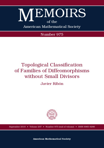 Topological classification of families of diffeomorphisms without small divisors