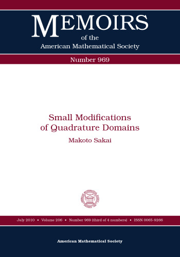Small modifications of quadrature domains