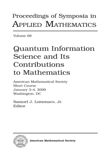 Quantum Information Science and Its Contributions to Mathematics