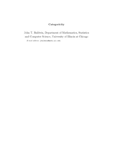 Categoricity