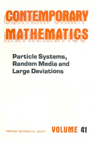 Particle Systems, Random Media and Large Deviations