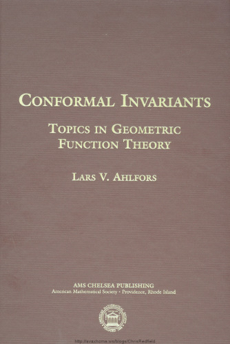 Conformal Invariants: Topics in Geometric Function Theory