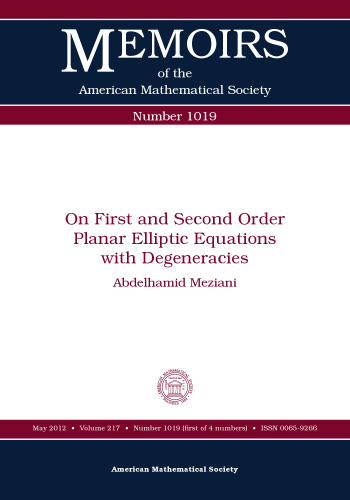 On first and second order planar elliptic equations with degeneracies