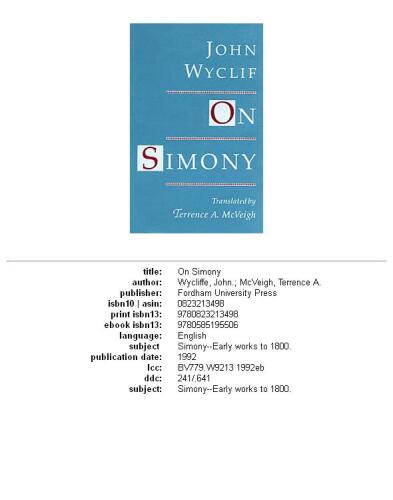 On Simony