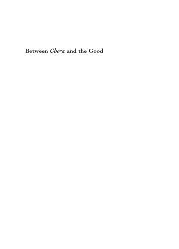 Between chora and the good : metaphor's metaphysical neighborhood