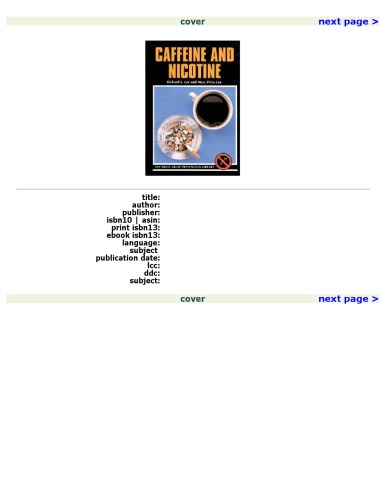 Caffeine and Nicotine (Drug Abuse Prevention Library)