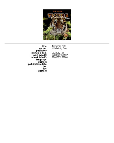 Tigers (Big Cats)