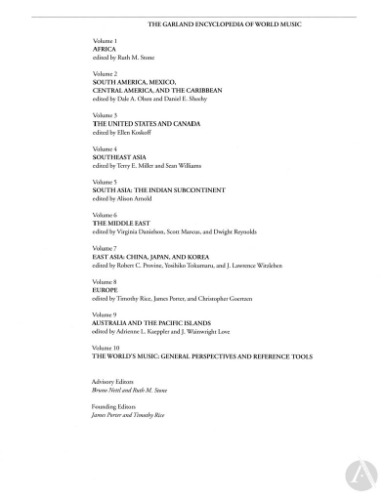 Garland Encyclopedia of World Music:The United States and Canada