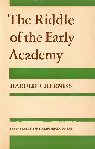 The Riddle of the Early Academy