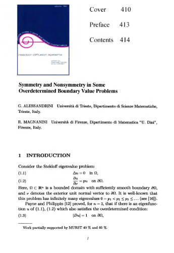 Reaction Diffusion Systems