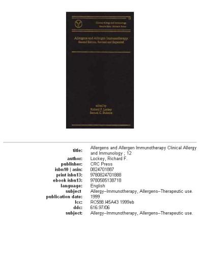 Allergens and allergen immunotherapy