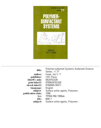 Polymer-surfactant systems