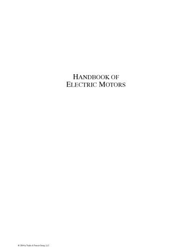Handbook of electric motors