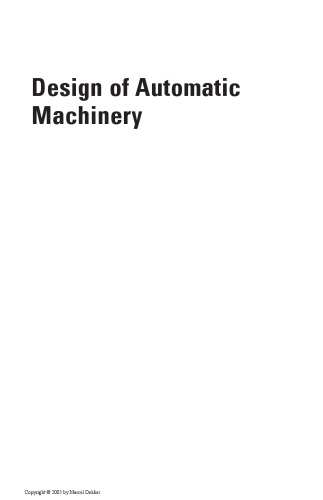 Design of Automatic Machinery (Mechanical Engineering)