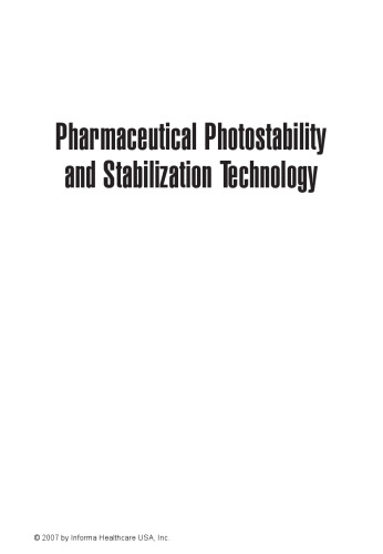 Pharmaceutical photostability and stabilization technology