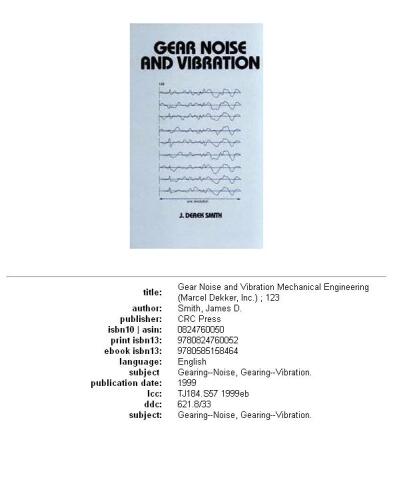 Gear noise and vibration