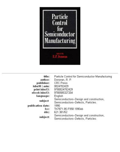 Particle Control for Semiconductor Manufacturing