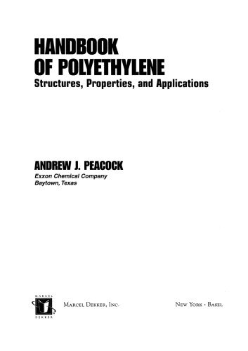 Handbook of Polyethylene
